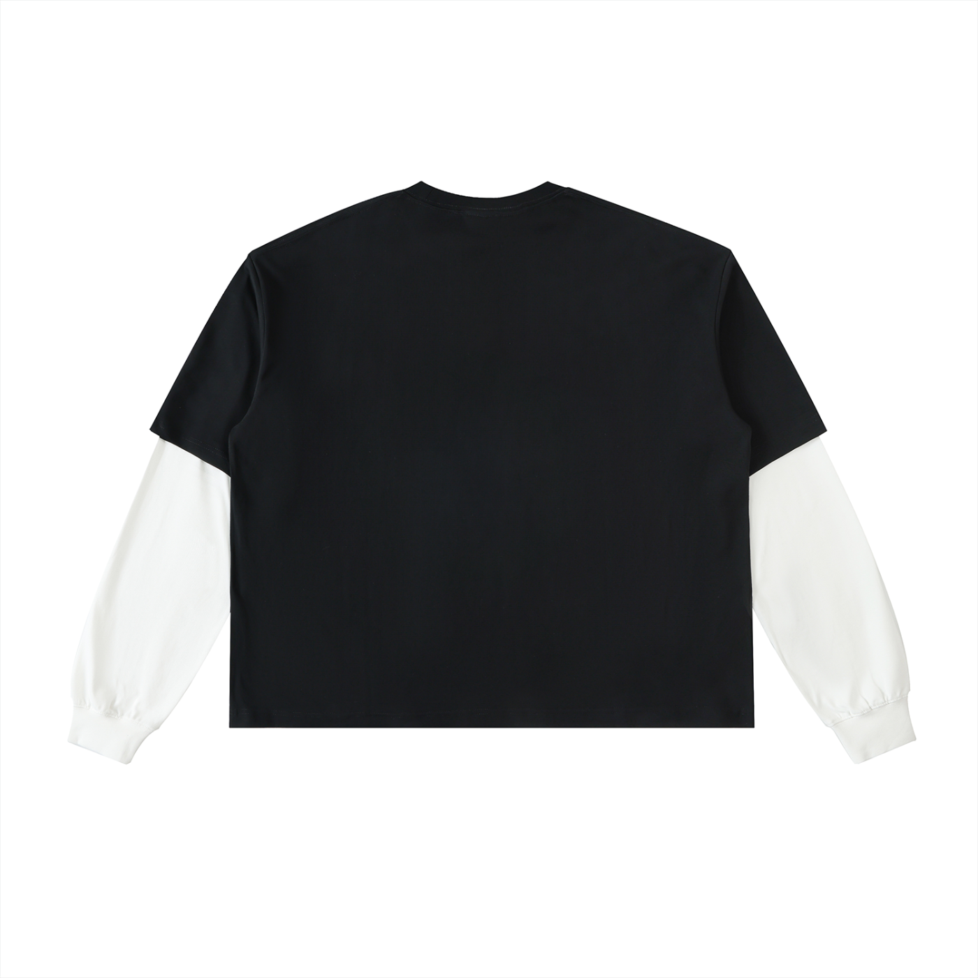 Ninja - Layered Contrast Sleeve Cotton T-Shirt