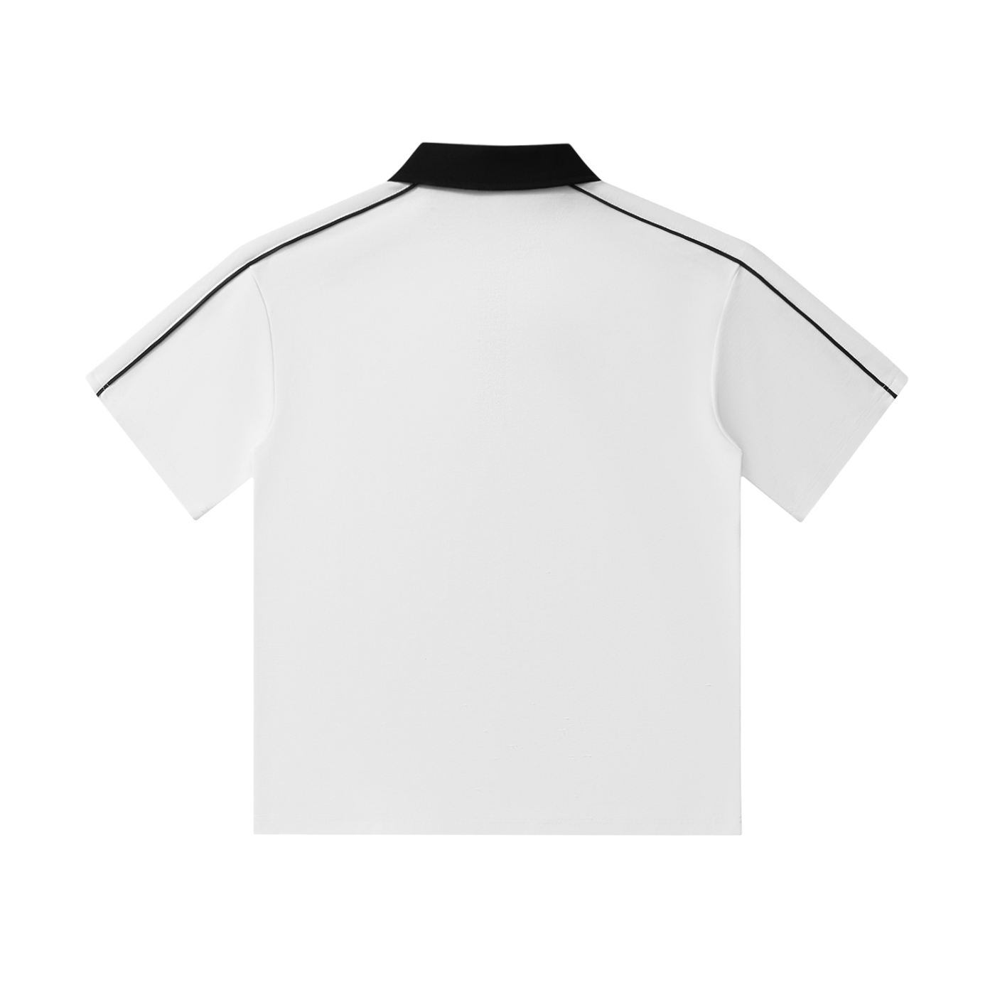 Pizza - Contrast Collar Short-Sleeve Polo Shirt