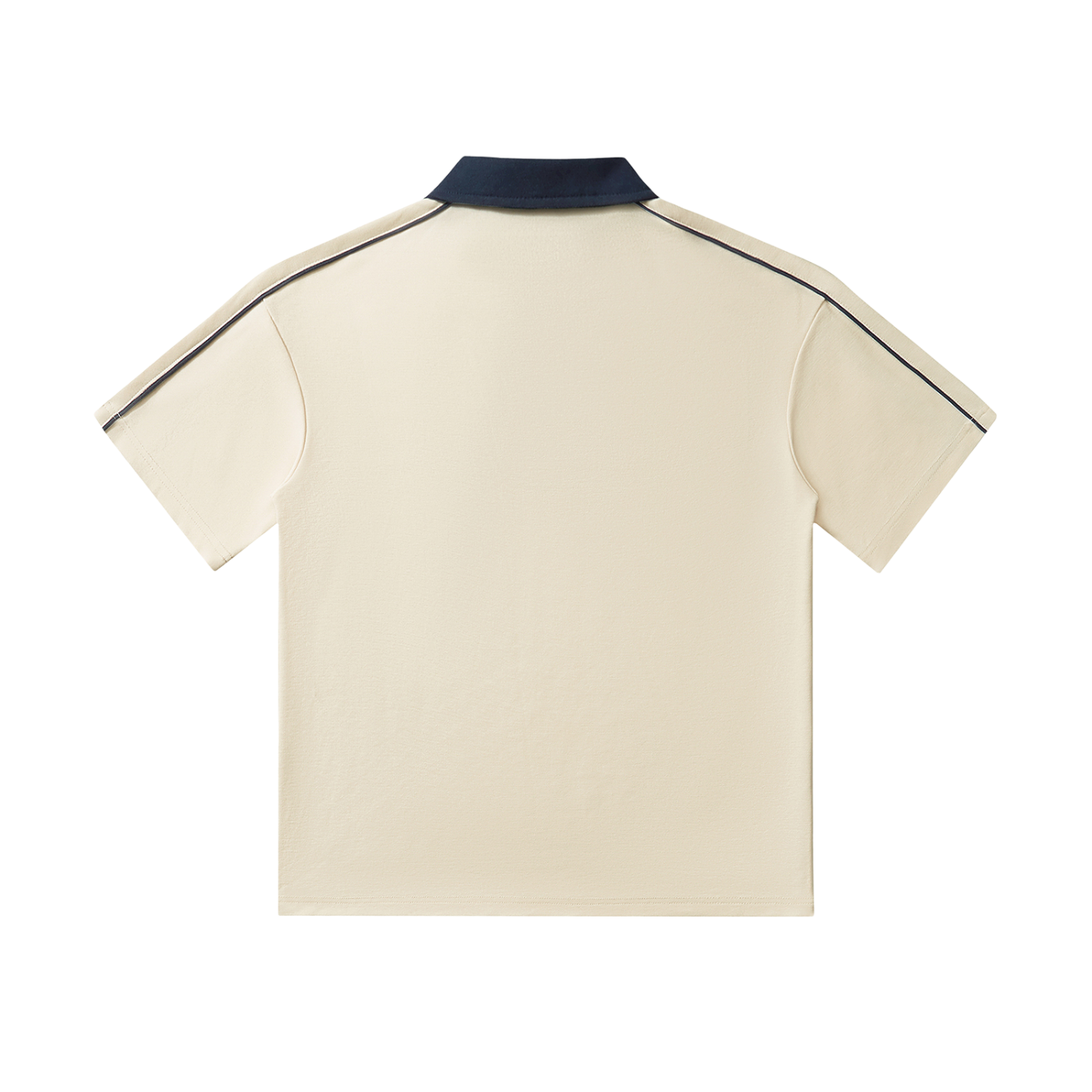 Pizza - Contrast Collar Short-Sleeve Polo Shirt