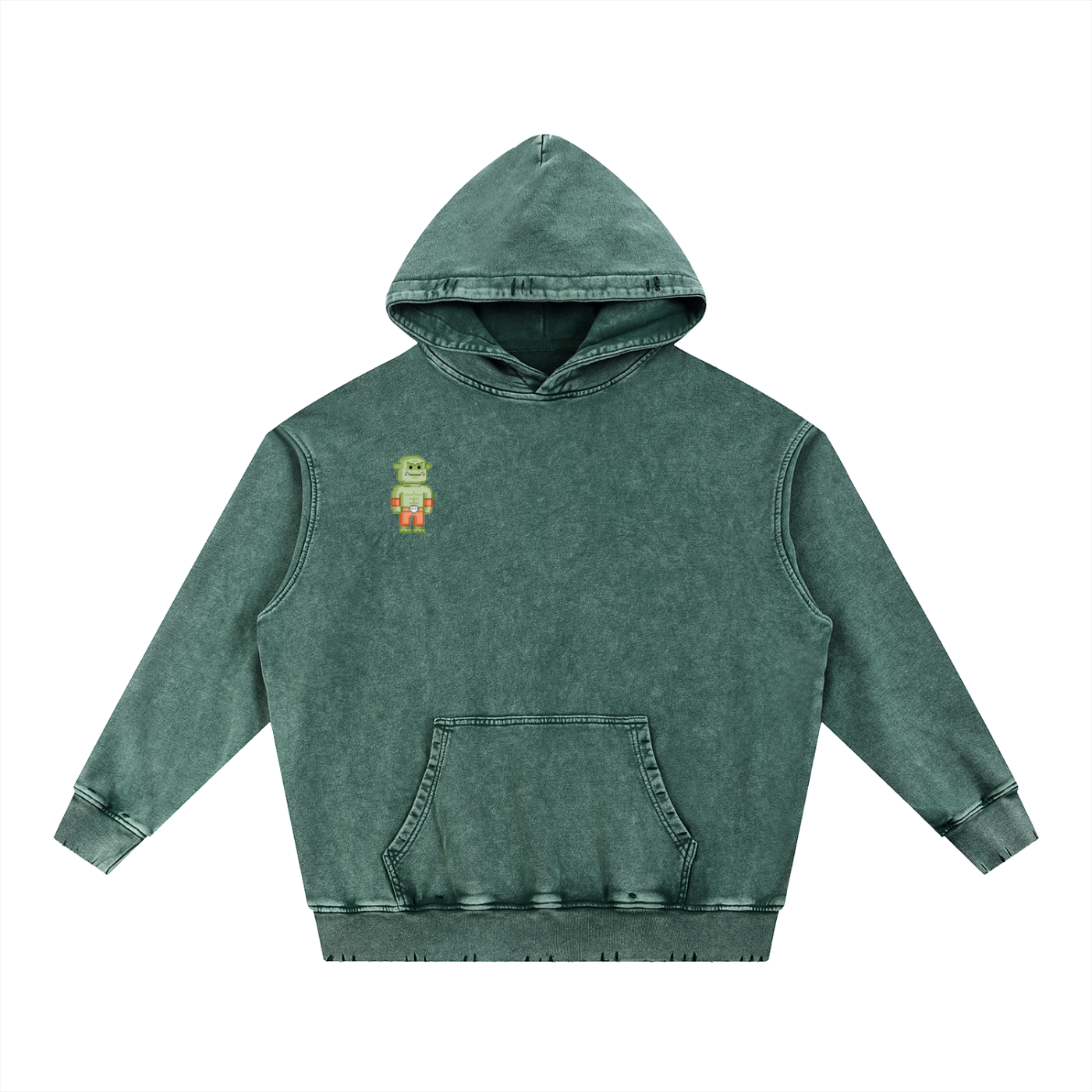 Goblin - Snow Wash Hand-Frayed Heavyweight  Hoodie