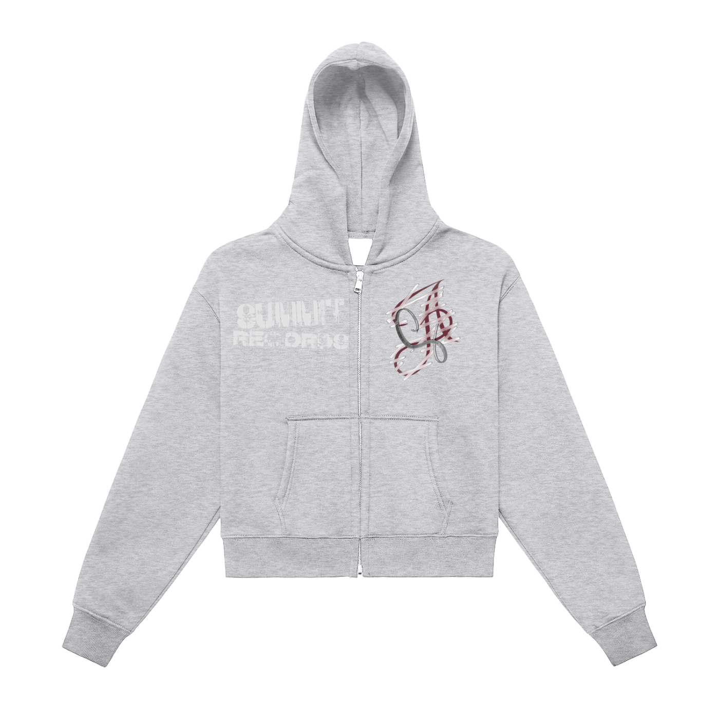 Cropped Zip Up - SUMMIT RECORDS Design 3 Logo