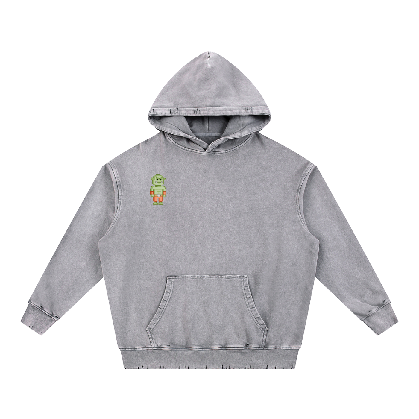 Goblin - Snow Wash Hand-Frayed Heavyweight  Hoodie