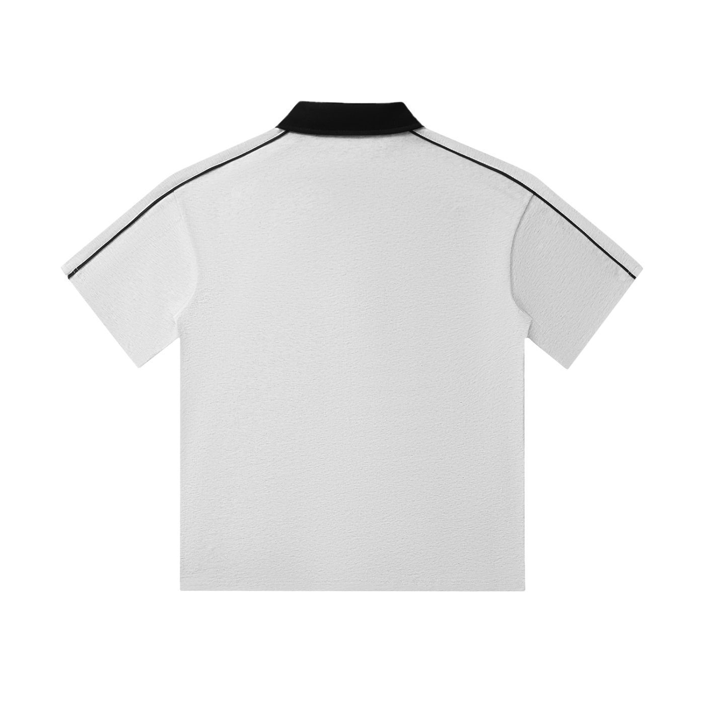 Pizza - Contrast Collar Short-Sleeve Polo Shirt