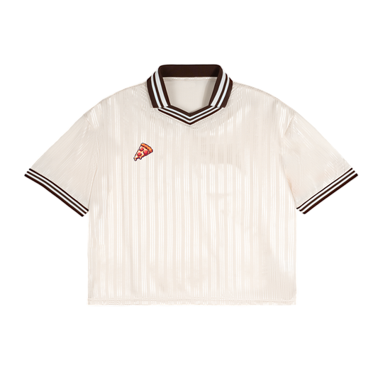 Pizza - Contrast Stripes Polo Collar T-Shirt