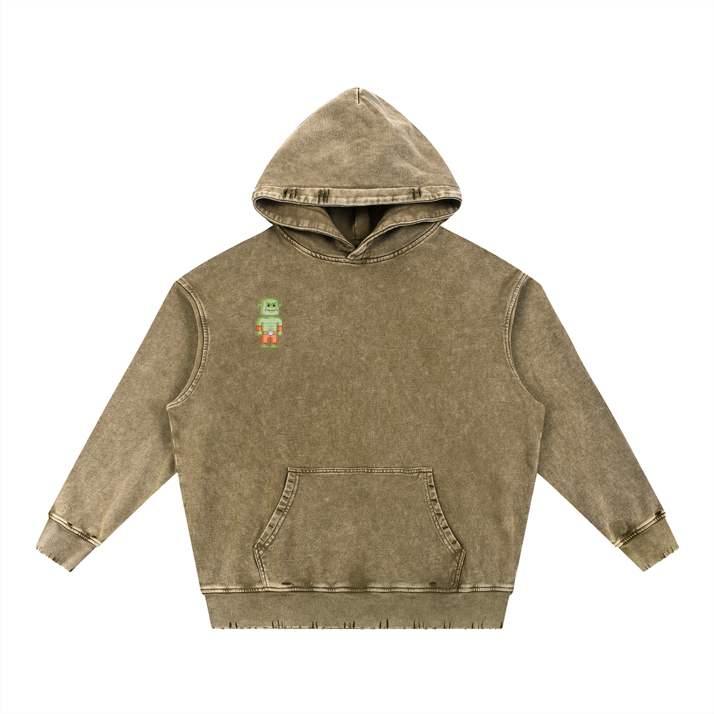 Goblin - Snow Wash Hand-Frayed Heavyweight  Hoodie